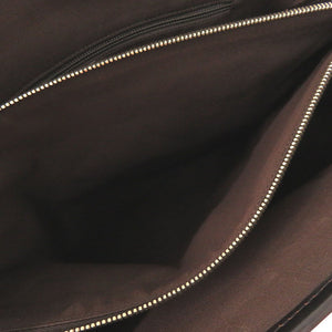 美品 グッチ ディアマンテ 223668 レザー ダークブラウン トートバッグ ビジネスバッグ 1636【中古】GUCCI メンズ