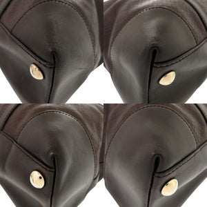 美品 グッチ ディアマンテ 223668 レザー ダークブラウン トートバッグ ビジネスバッグ 1636【中古】GUCCI メンズ