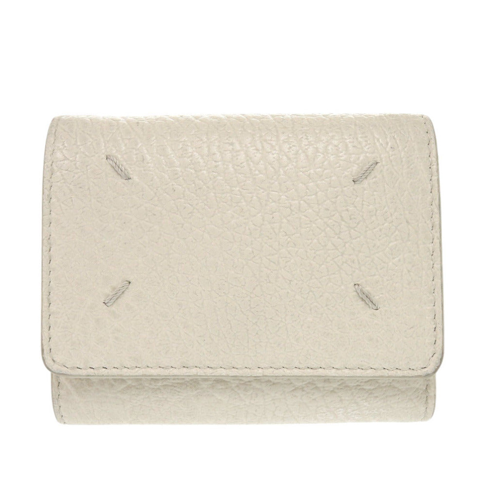 メゾン マルジェラ 4ステッチ SA3UI0010 P4455 H9677 レザー グレージュ 三つ折り財布 ベージュ 1638【中古】Maison Margiela