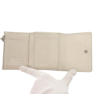 メゾン マルジェラ 4ステッチ SA3UI0010 P4455 H9677 レザー グレージュ 三つ折り財布 ベージュ 1638【中古】Maison Margiela