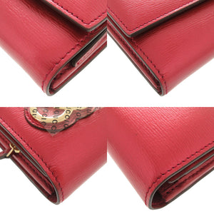 未使用品 グッチ ラブリーハート 245728 パテントレザー レッド 長財布 1652【中古】GUCCI
