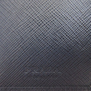 未使用 プラダ 三角プレート 2MC101 サフィアーノレザー ネイビー 紺 カードケース 1654【中古】PRADA