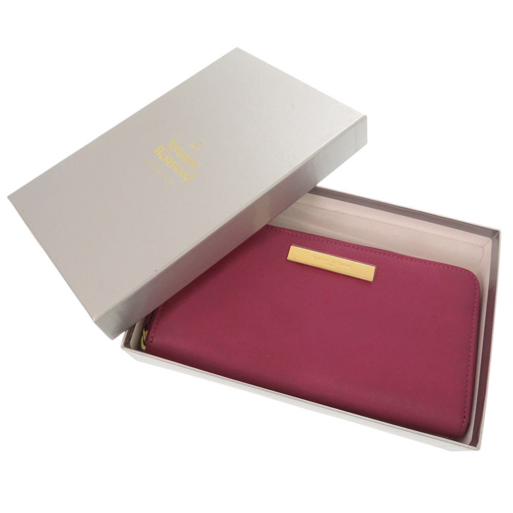 未使用品 ヴィヴィアンウエストウッド MADDOX 214 フューシャ ラウンドファスナー 長財布 1655【中古】Vivienne Westwood