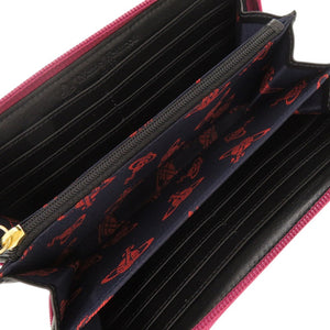 未使用品 ヴィヴィアンウエストウッド MADDOX 214 フューシャ ラウンドファスナー 長財布 1655【中古】Vivienne Westwood