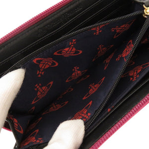 未使用品 ヴィヴィアンウエストウッド MADDOX 214 フューシャ ラウンドファスナー 長財布 1655【中古】Vivienne Westwood