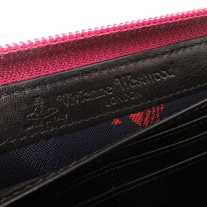 未使用品 ヴィヴィアンウエストウッド MADDOX 214 フューシャ ラウンドファスナー 長財布 1655【中古】Vivienne Westwood