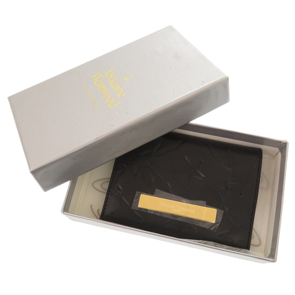 未使用品 ヴィヴィアンウエストウッド スター オーブ レザー ブラック カードケース パスケース 黒 1656【中古】Vivienne Westwood