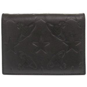 未使用品 ヴィヴィアンウエストウッド スター オーブ レザー ブラック カードケース パスケース 黒 1656【中古】Vivienne Westwood