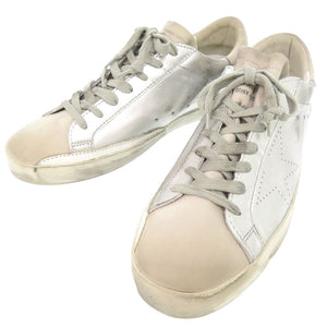 未使用品 ゴールデングース SUPERSTAR スーパースター G32MS590.E68 サイズ41 レザー シルバー スニーカー 1660【中古】GOLDEN GOOSE メンズ