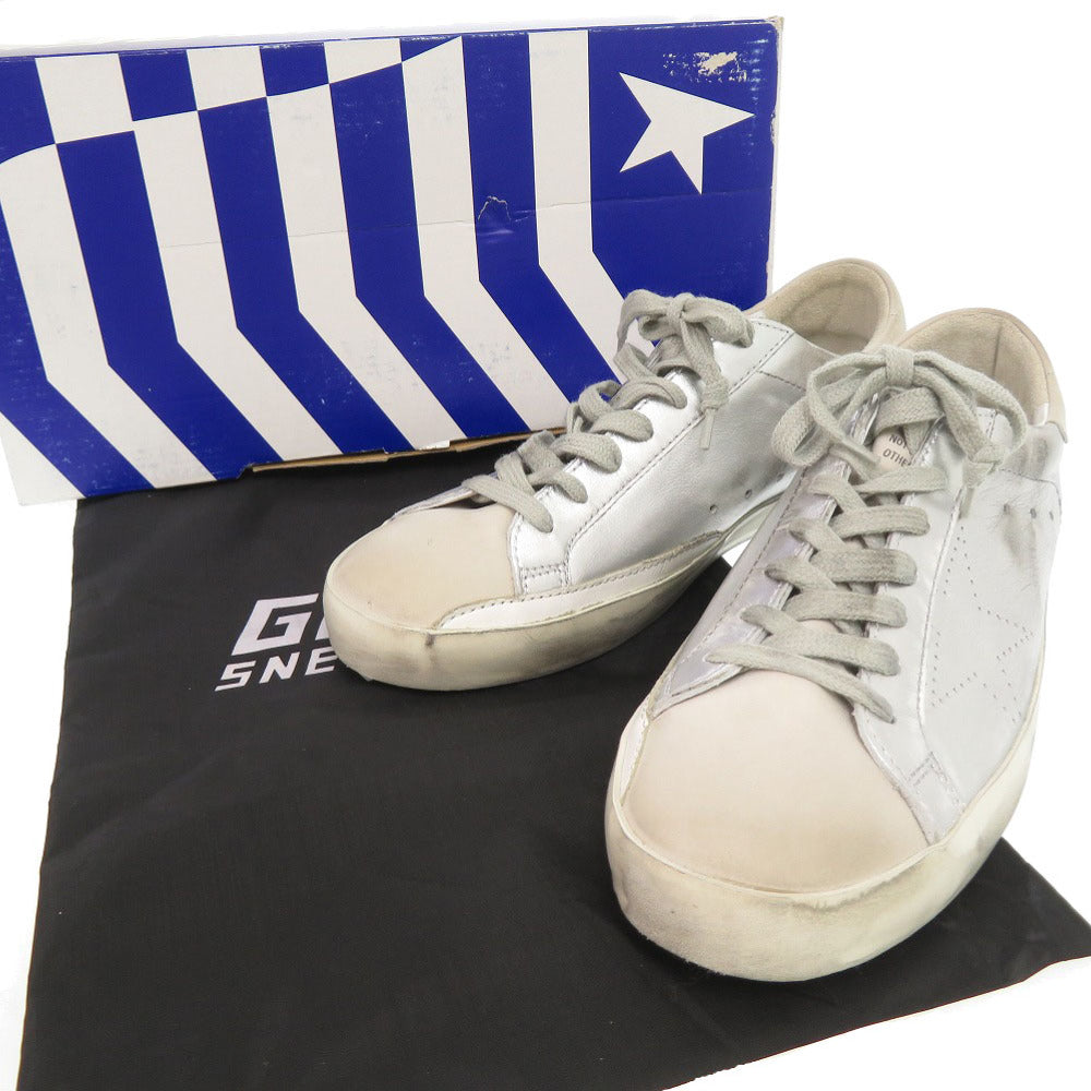 未使用品 ゴールデングース SUPERSTAR スーパースター G32MS590.E68 サイズ41 レザー シルバー スニーカー 1660【中古】GOLDEN GOOSE メンズ