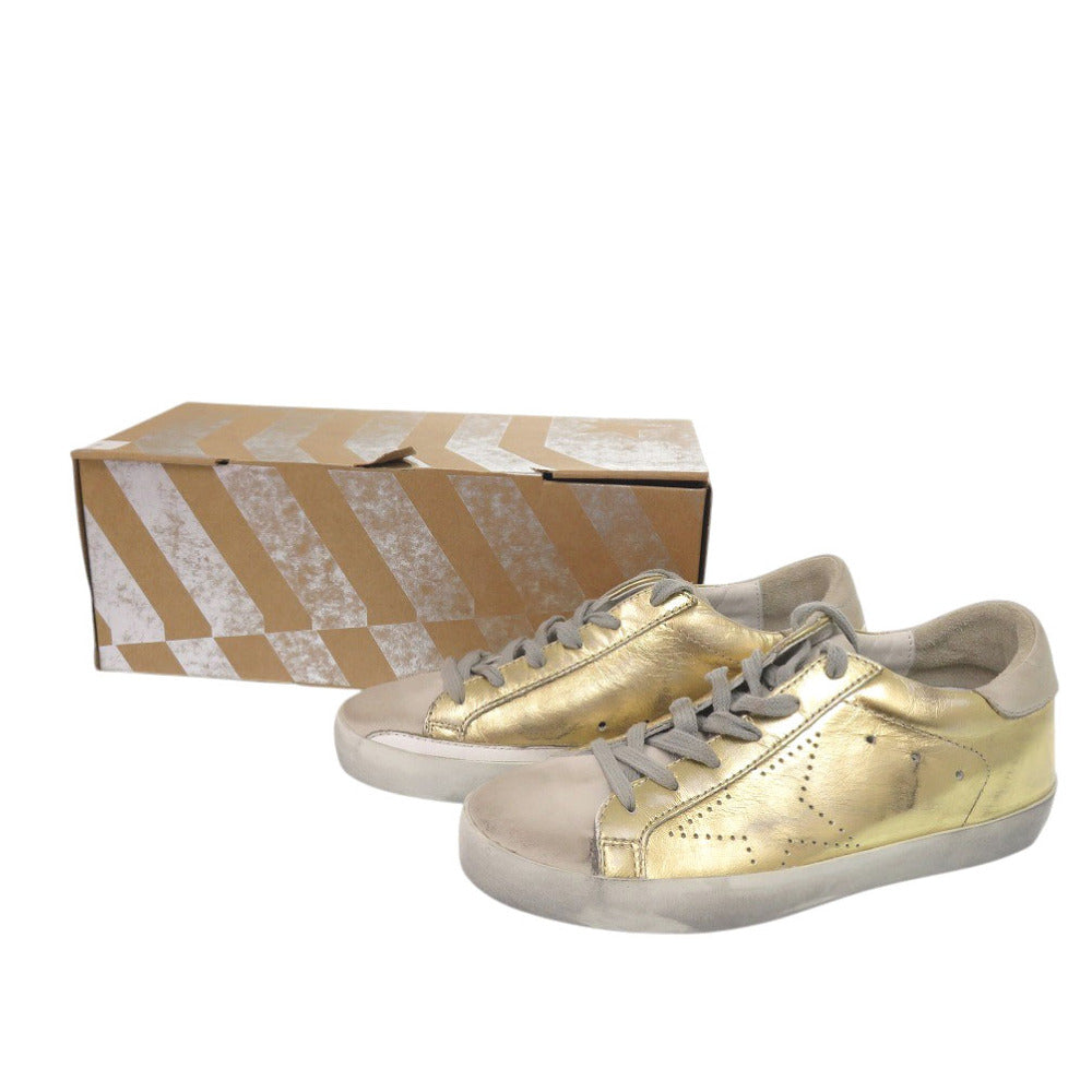 未使用 ゴールデングース スーパースター G32WS590.E69 サイズ35 レザー ゴールド スニーカー 1661【中古】GOLDEN GOOSE