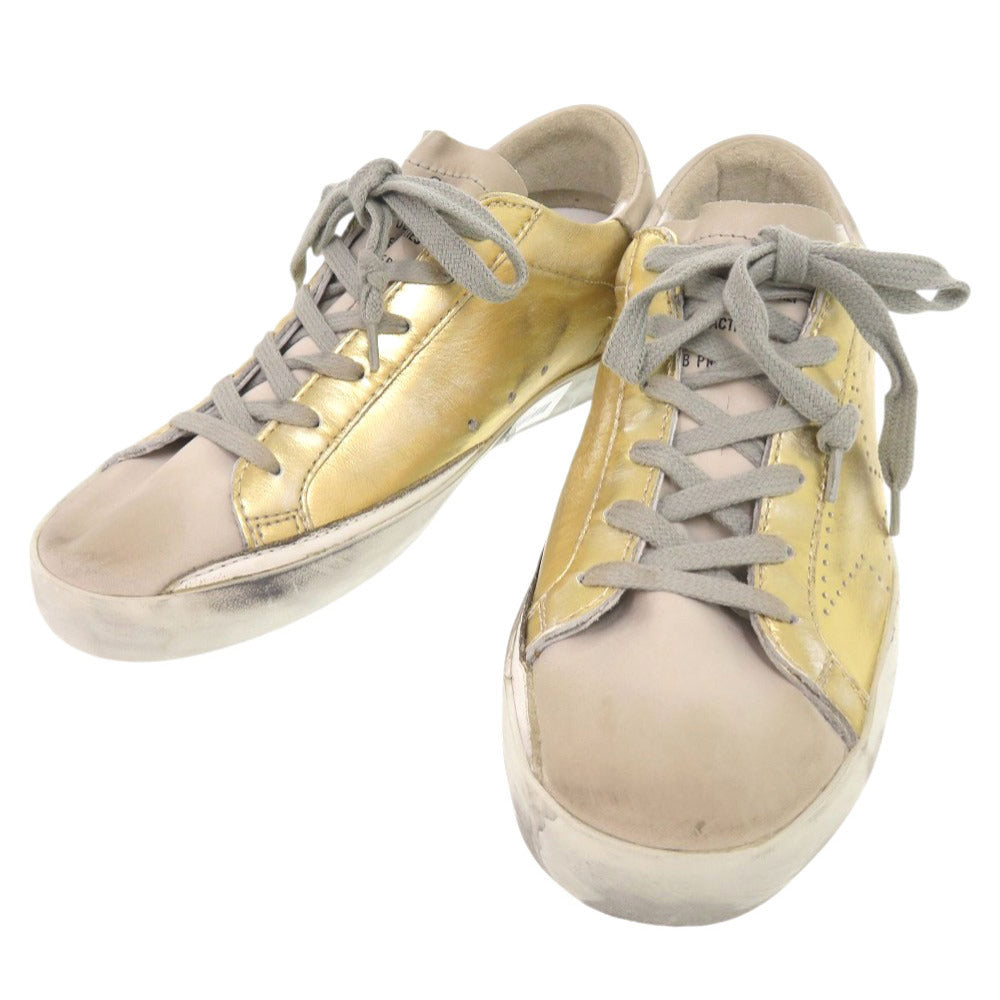 未使用品 ゴールデングース スーパースター G32WS590.E69 サイズ36 レザー ゴールド スニーカー 1662【中古】GOLDEN GOOSE
