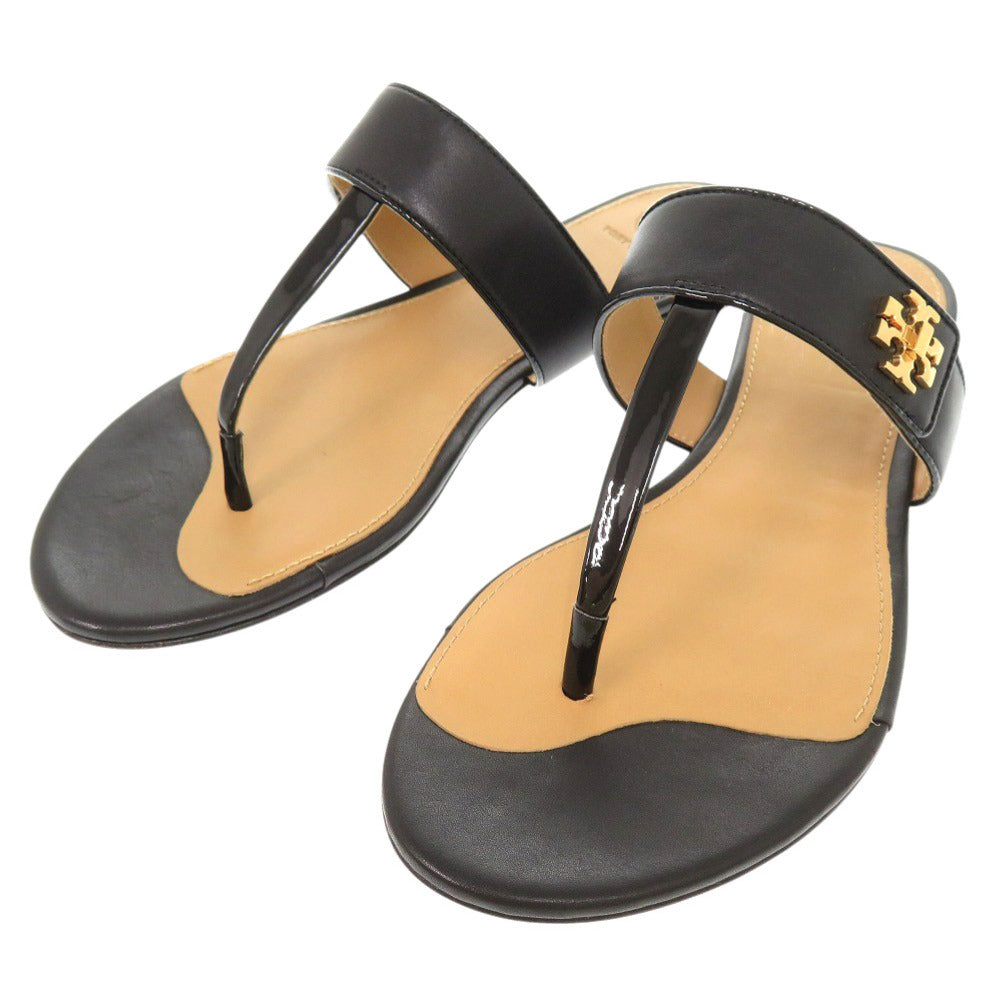 新品同様 トリーバーチ KIRA THONG SANDAL 55263 サイズ7 レザー ブラック サンダル 黒 1666【中古】Tory Burch