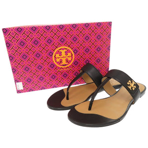 新品同様 トリーバーチ KIRA THONG SANDAL 55263 サイズ7 レザー ブラック サンダル 黒 1666【中古】Tory Burch