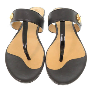 新品同様 トリーバーチ KIRA THONG SANDAL 55263 サイズ7 レザー ブラック サンダル 黒 1666【中古】Tory Burch
