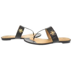 新品同様 トリーバーチ KIRA THONG SANDAL 55263 サイズ7 レザー ブラック サンダル 黒 1666【中古】Tory Burch
