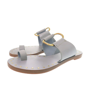 未使用 トリーバーチ Ravello ラヴェッロ スタッズ サンダル 55448 023 レザー クラウドブルー 1667【中古】Tory Burch