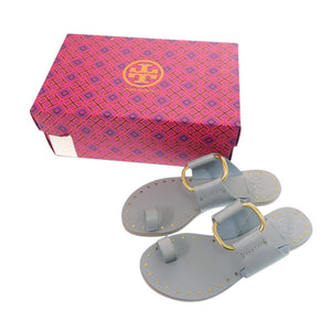 未使用 トリーバーチ Ravello ラヴェッロ スタッズ サンダル 55448 023 レザー クラウドブルー 1667【中古】Tory Burch