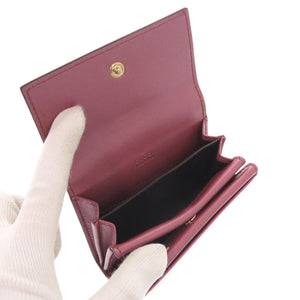 美品 グッチ マイクログッチシマ 295385 456085 パテントレザー ピンク コインケース 1670【中古】GUCCI