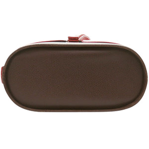 美品 バリー バニティ アクセサリーポーチ レザー ブラウン/レッド ハンドバッグ 茶/赤 1678【中古】BALLY