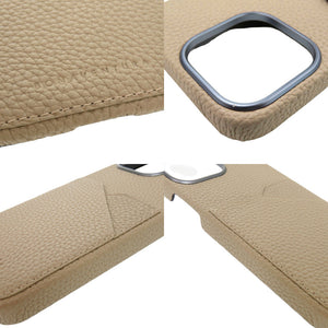 新品同様 ボナベンチュラ iPhone 15 pro max用 バックカバーケース ボッタラートレザー グレージュ iPhoneケース スマホケース 1703【中古】BONAVENTURA