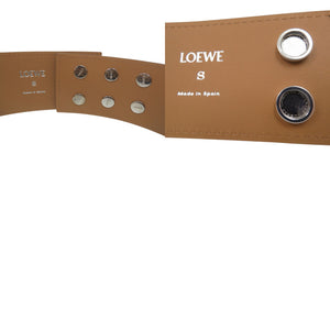 新品同様 ロエベ アナグラム Anagram ウエストベルト カットアウト レザー ブラウン 1704【中古】LOEWE