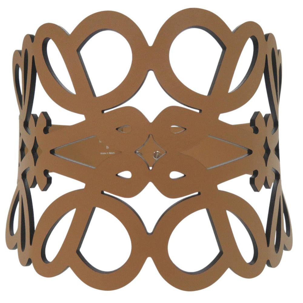 新品同様 ロエベ アナグラム Anagram ウエストベルト カットアウト レザー ブラウン 1704【中古】LOEWE