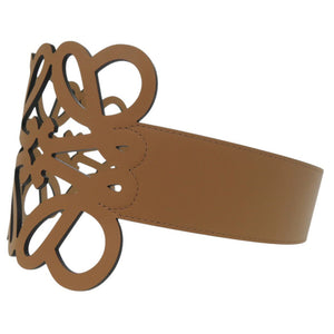 新品同様 ロエベ アナグラム Anagram ウエストベルト カットアウト レザー ブラウン 1704【中古】LOEWE