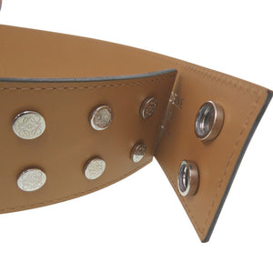 新品同様 ロエベ アナグラム Anagram ウエストベルト カットアウト レザー ブラウン 1704【中古】LOEWE