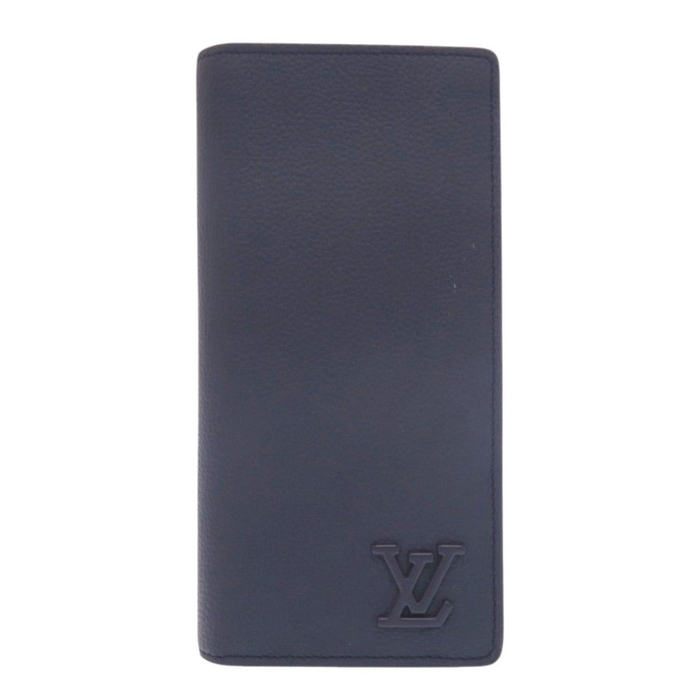 美品 ルイ ヴィトン ポルトフォイユ プラザ M81810 アエログラム マリーヌ ネイビー 長財布 LV 1709【中古】LOUIS VUITTON