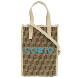 美品 コルトモルテド 2WAY キャンバス ブラウン ハンドバッグ 茶 1716【中古】CORTO MOLTEDO