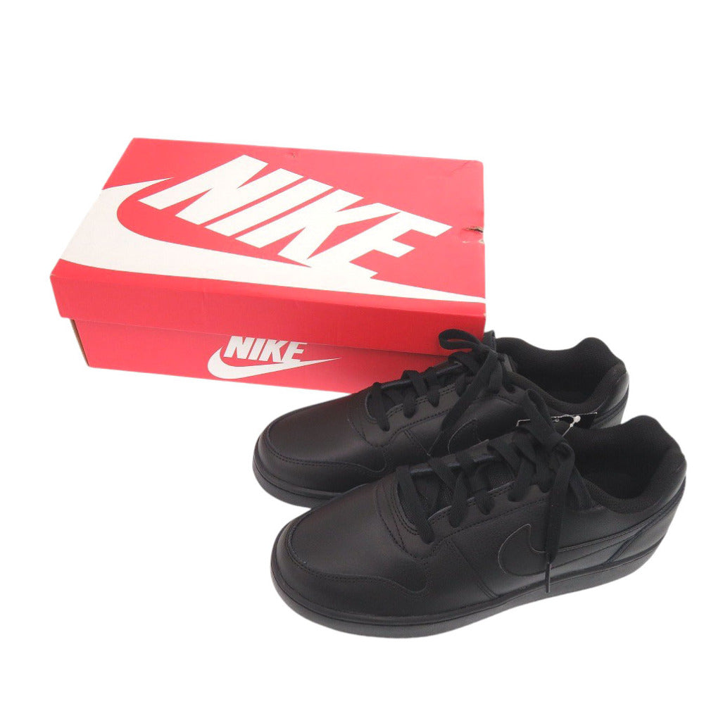 未使用 ナイキ エバノン LOW AQ1775-003 合成皮革 ブラック スニーカー 黒 1719【中古】NIKE