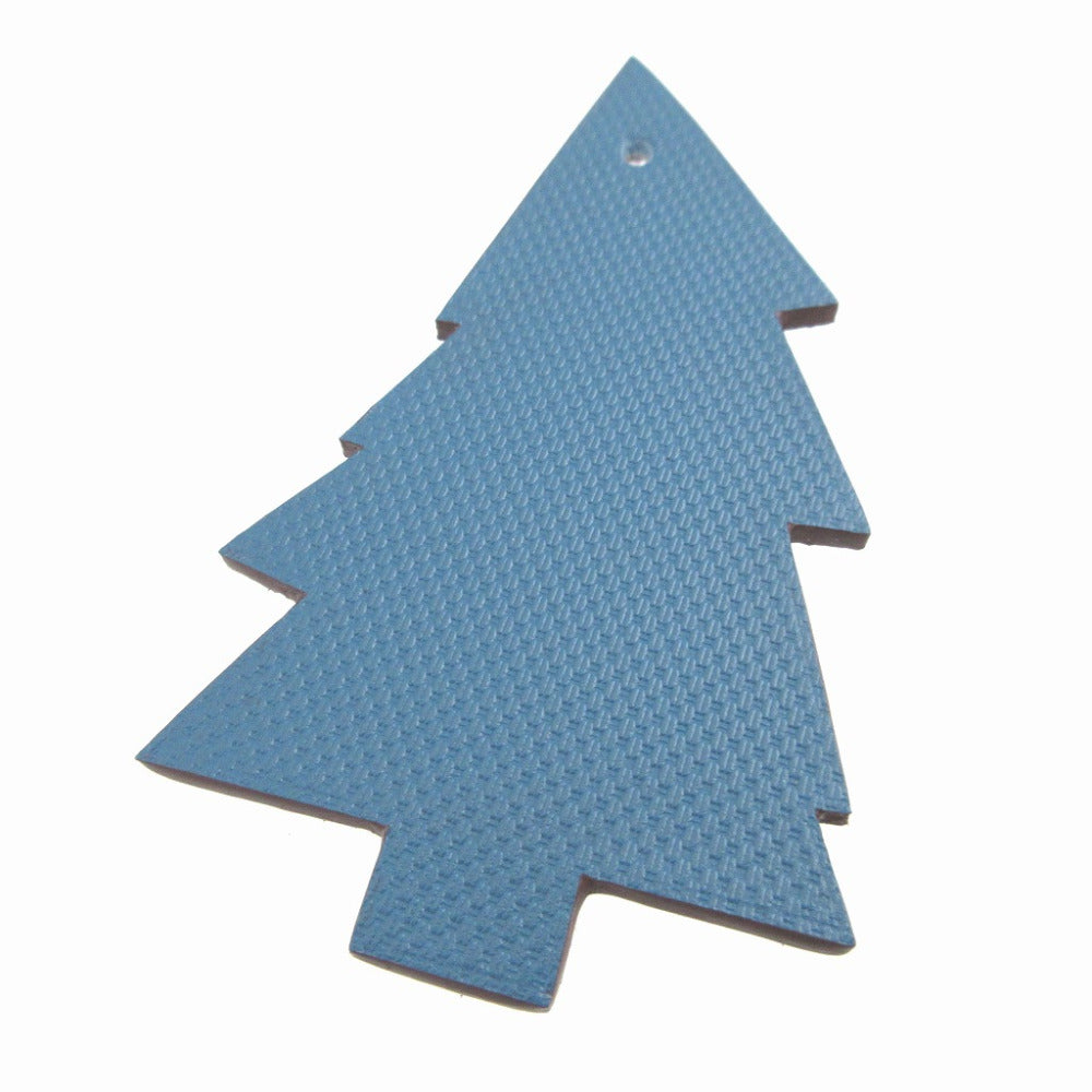 新品同様 エルメス プティアッシュ ツリー レザー ブルー 青 ブラウン 茶 バッグチャーム キーホルダー 1730【中古】HERMES