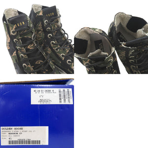 未使用品 ゴールデングース V-STAR スニーカー G26U638.C7 迷彩 カモフラ レザー コットン マルチカラー メンズ 1735【中古】GOLDEN GOOSE