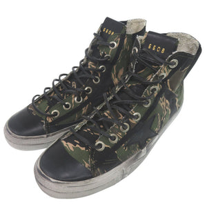 未使用品 ゴールデングース V-STAR スニーカー G26U638.C7 迷彩 カモフラ レザー コットン マルチカラー メンズ 1735【中古】GOLDEN GOOSE