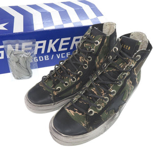 未使用品 ゴールデングース V-STAR スニーカー G26U638.C7 迷彩 カモフラ レザー コットン マルチカラー メンズ 1735【中古】GOLDEN GOOSE