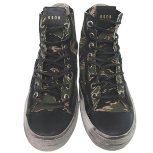 未使用品 ゴールデングース V-STAR スニーカー G26U638.C7 迷彩 カモフラ レザー コットン マルチカラー メンズ 1735【中古】GOLDEN GOOSE