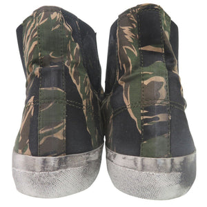 未使用品 ゴールデングース V-STAR スニーカー G26U638.C7 迷彩 カモフラ レザー コットン マルチカラー メンズ 1735【中古】GOLDEN GOOSE