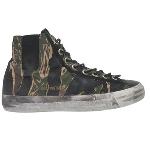 未使用品 ゴールデングース V-STAR スニーカー G26U638.C7 迷彩 カモフラ レザー コットン マルチカラー メンズ 1735【中古】GOLDEN GOOSE