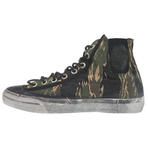 未使用品 ゴールデングース V-STAR スニーカー G26U638.C7 迷彩 カモフラ レザー コットン マルチカラー メンズ 1735【中古】GOLDEN GOOSE