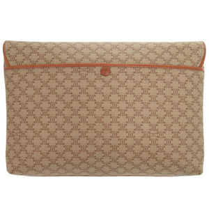 セリーヌ マカダム PVC/レザー ベージュ ショルダーバッグ 0023【中古】CELINE