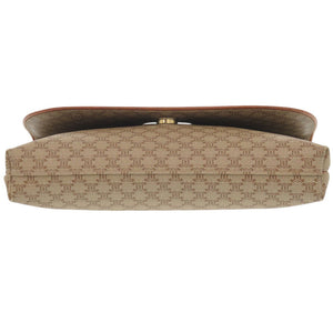 セリーヌ マカダム PVC/レザー ベージュ ショルダーバッグ 0023【中古】CELINE