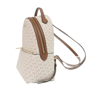 未使用 マイケルコース SHEILA フロントポケット バックパック MKシグネチャー 35F3G6HB6B150 コーテッドキャンバス バニラ リュック ブラウン 0025【中古】Michael Kors