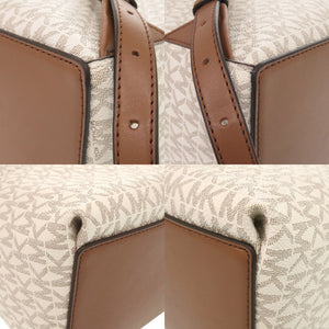 未使用 マイケルコース SHEILA フロントポケット バックパック MKシグネチャー 35F3G6HB6B150 コーテッドキャンバス バニラ リュック ブラウン 0025【中古】Michael Kors