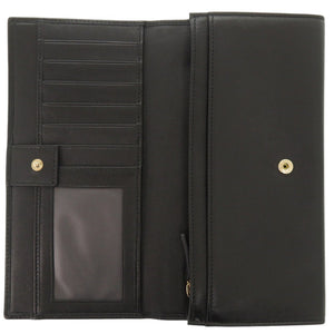 美品 ブルガリ コローレ 32403 レザー ブラック 長財布 二つ折り長財布 黒 0026【中古】BVLGARI