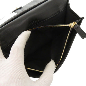 美品 ブルガリ コローレ 32403 レザー ブラック 長財布 二つ折り長財布 黒 0026【中古】BVLGARI