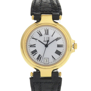 ダンヒル ミレニアム SS レザー ホワイト クオーツ 腕時計 0027【中古】Dunhill