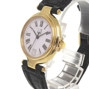 ダンヒル ミレニアム SS レザー ホワイト クオーツ 腕時計 0027【中古】Dunhill