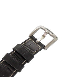 ロックマン REF420 SS/型押しレザー/ラバー クオーツ ブラック イエロー 腕時計 黒 0030【中古】LOCMAN