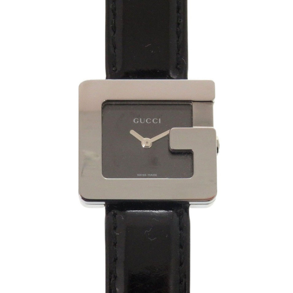 グッチ 3600L SS エナメル ブラック シルバー クオーツ 腕時計 0031【中古】GUCCI